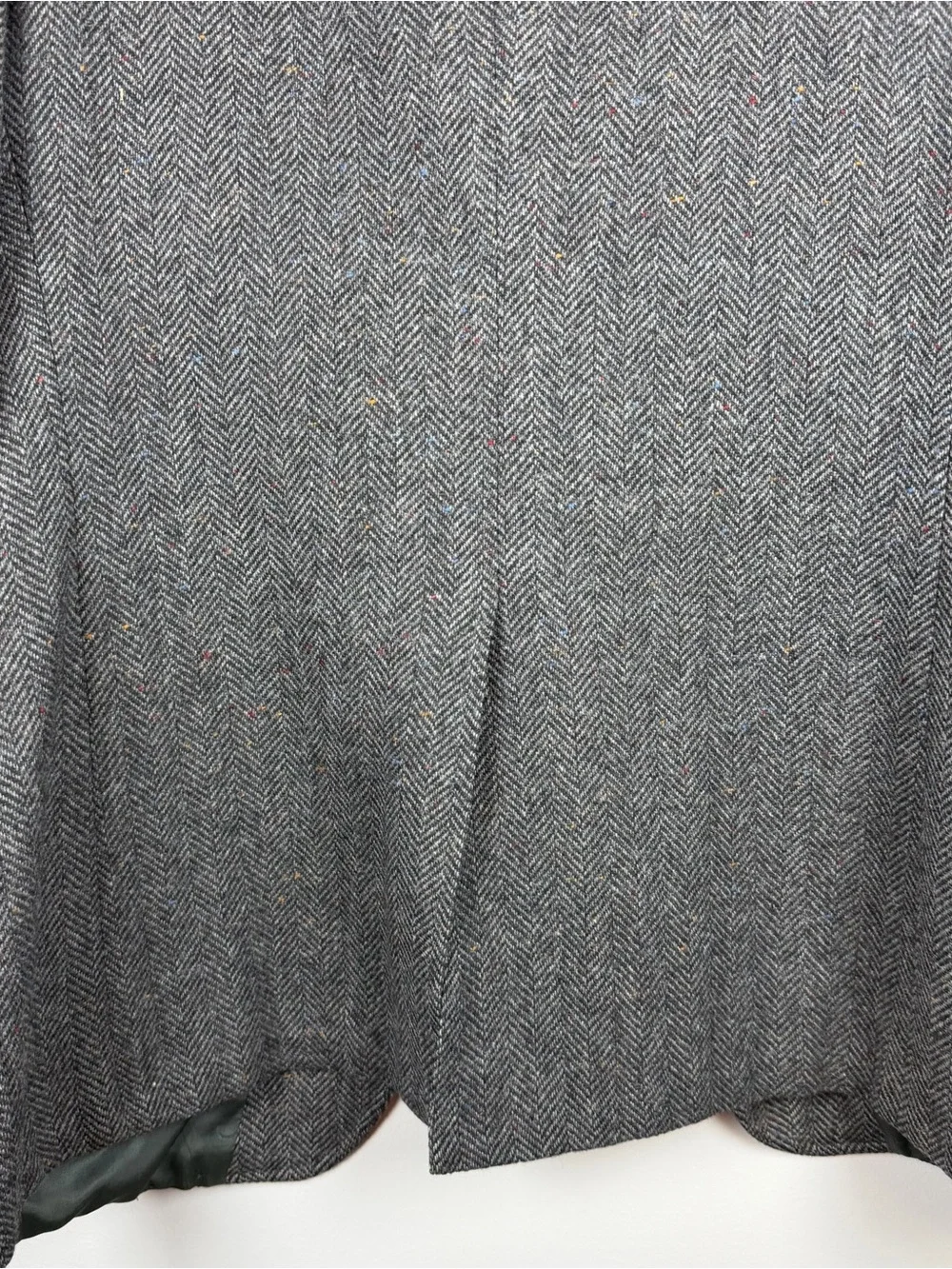 VTG Palm Beach Herringbone Wool Tweed Sport Coat 42L Elbow Patches Academia